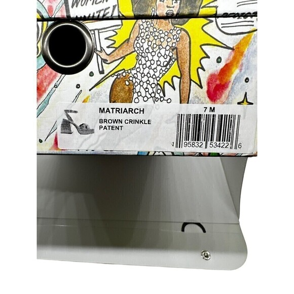 Jeffrey Campbell Matriarch Sandal in Black  Crinkle Pattern Size 7 - Picture 9 of 9